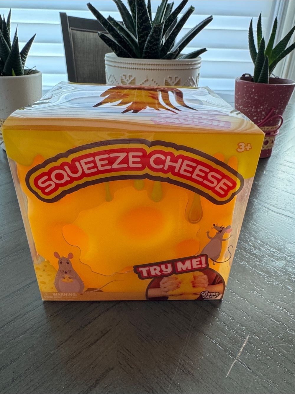 Squeeze Cheese Squishy Toy - Bright Yellow